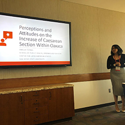 Amelia presenting at the SRS: Perceptions and Attitudes on the Increase of Caesarean Section Within Oaxaca