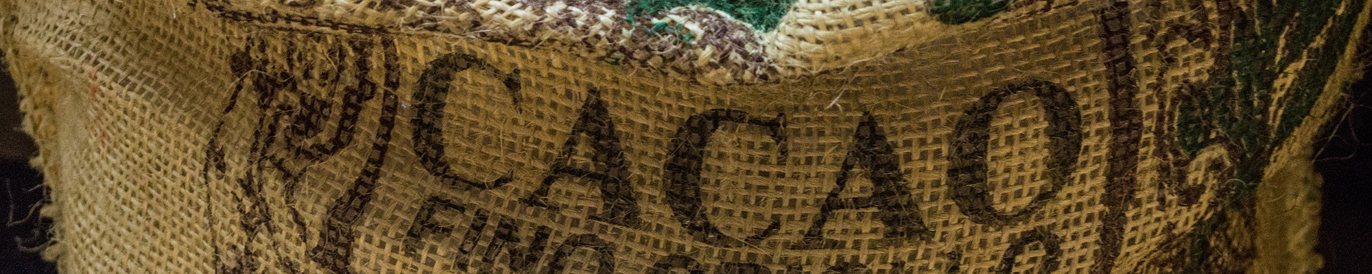 up close of bag containing cacao